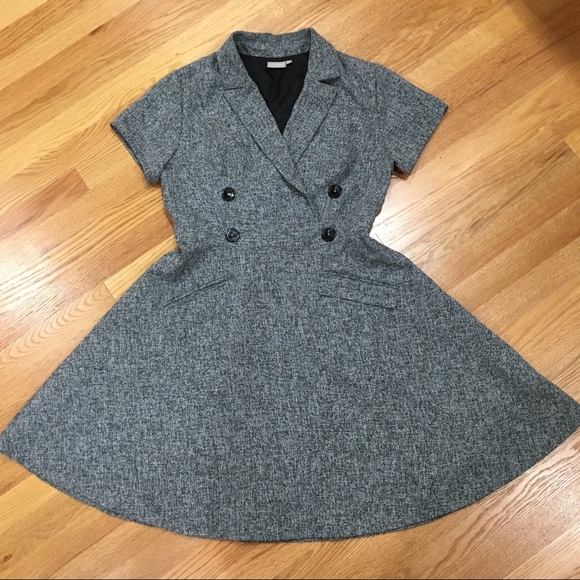 eshakti Dresses & Skirts - eShakti Tweed Faux Double Breast Dress